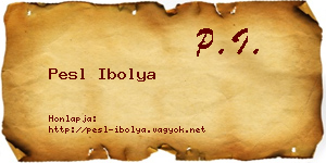 Pesl Ibolya névjegykártya